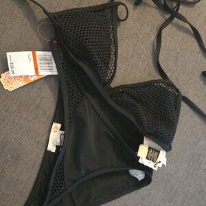GB Girls Black Mesh Bikini